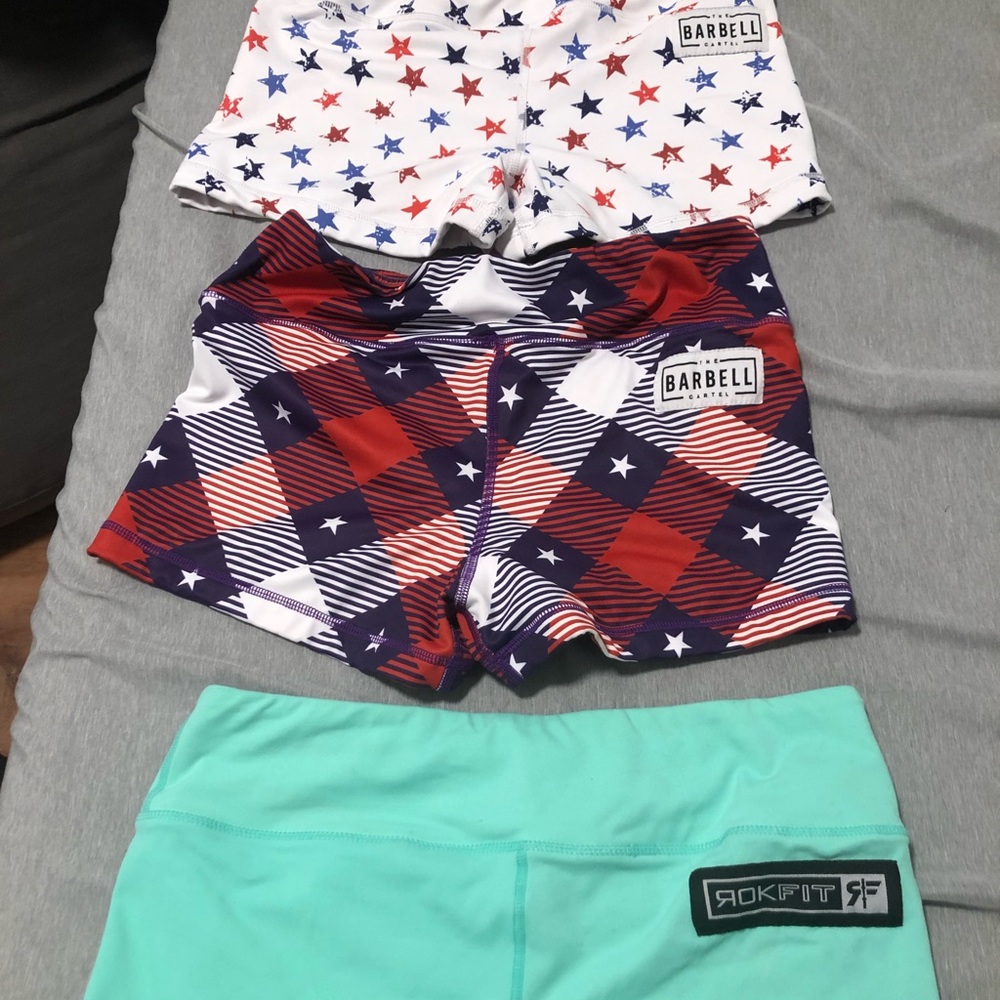 Large size workout booty shorts.